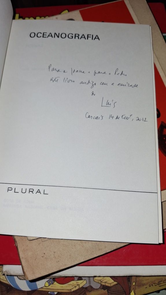 Oceanografia Luís Amorim Sousa Plural autografado