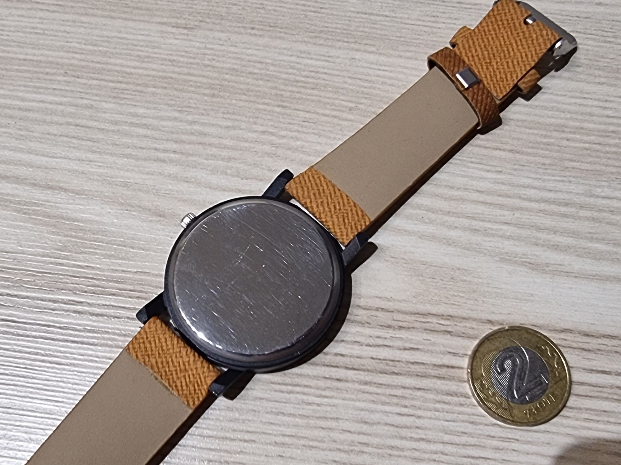 Nowy zegarek męski Meibo quartz drewno