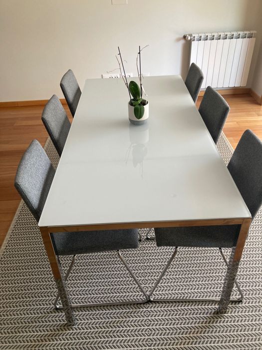 Cadeiras IKEA tecido cinzento