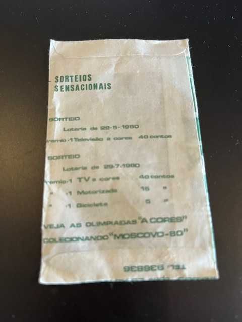 Carteira de cromos jogos olímpicos de 1980 em Moscovo