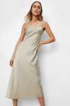 Nasty Gal 42 Xl Satynowa Sukienka Midi Slip D375