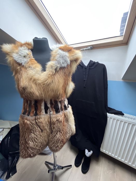 Futra  Kozuchy    Kamizelka Lis Roz SM