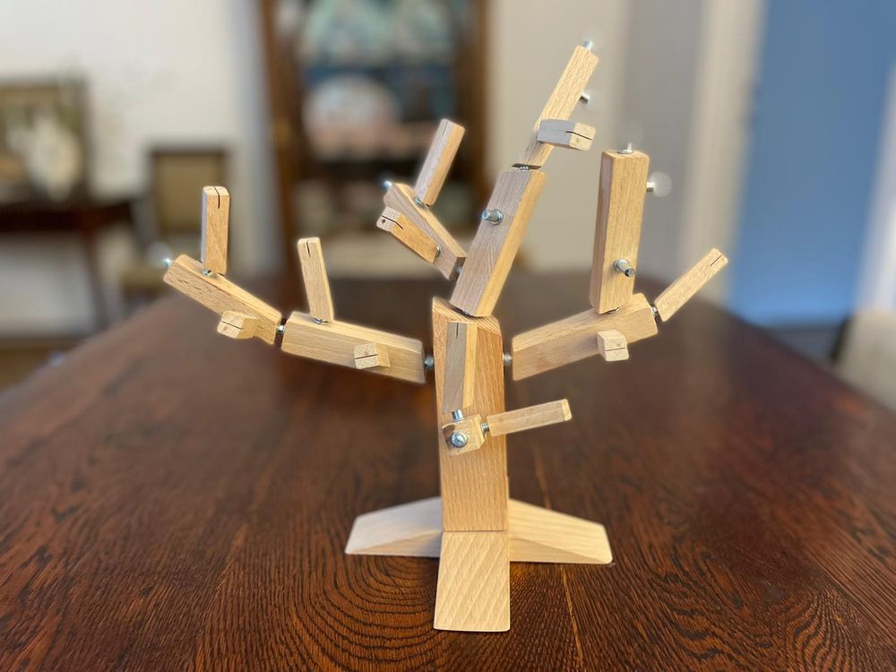 puzzle drewniane trójwymiarowe drzewo