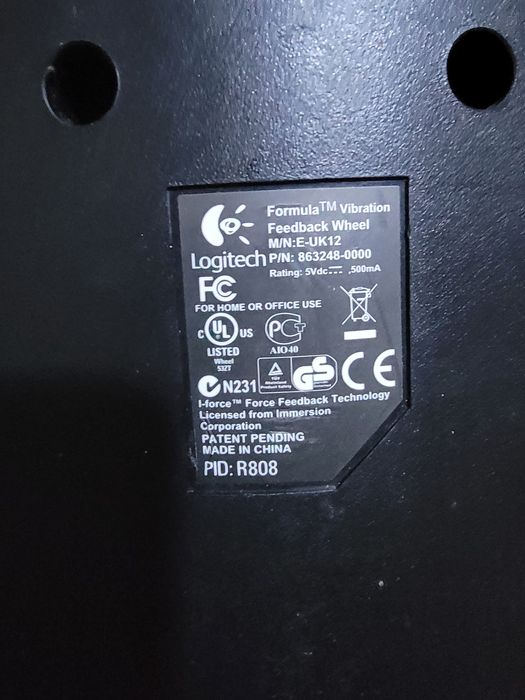 Ігровий руль з педалями, logitech e uk 12