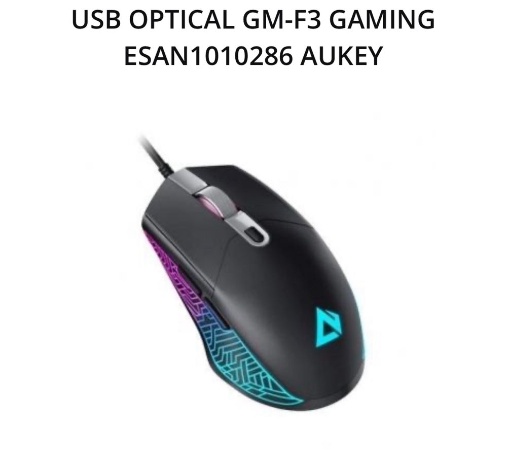 Aukey GM-F3 Optical, RGB LED Black (GMF3)