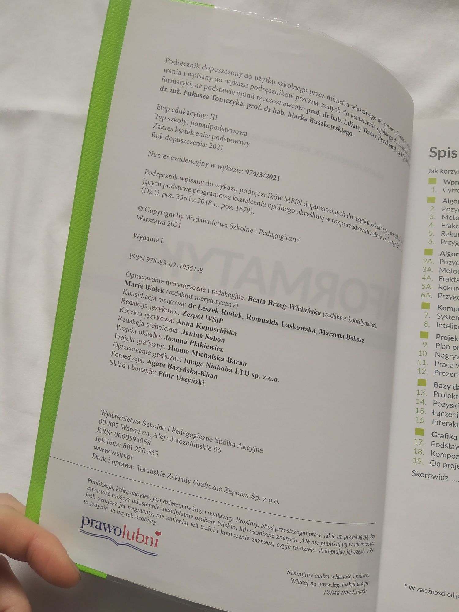 Podręcznik informatyka 3 liceum i technikum zakres podstawowy WSiP