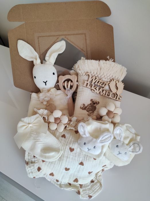 Zestaw Prezentowy baby shower narodziny chrzest prezent baby box