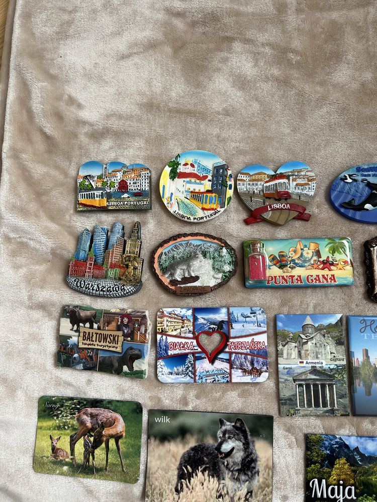 Magnesy pamiątkowe podróże zagraniczne i w Polsce