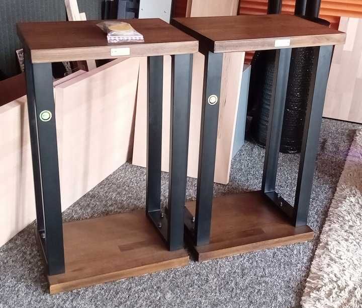 STANDY podstawy pod kolumny stojaki premium VolumePlus drewno buk+stal