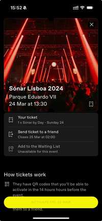 Tickets Sonar by Day Sunday 24 March 2024