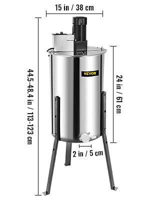Extrator Elétrico de 3 quadros em aço inoxidável - centrifugador