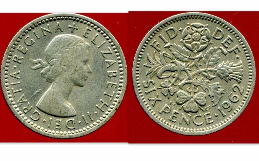 Wielkiej Brytanii - ROYAUME UNI sześć pensów 1962