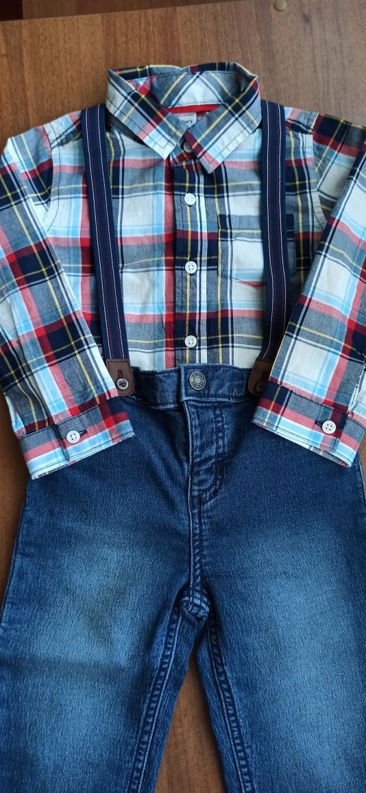 Комплект Carters, джинсы и рубашка
