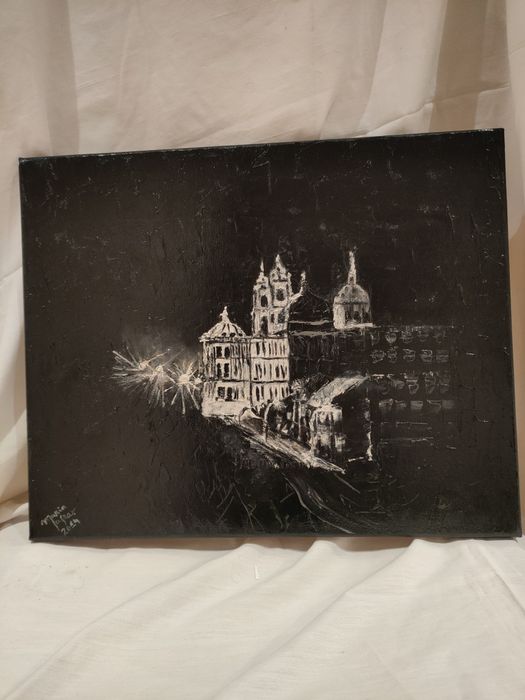 50x40 pintura óleo Convento de Mafra