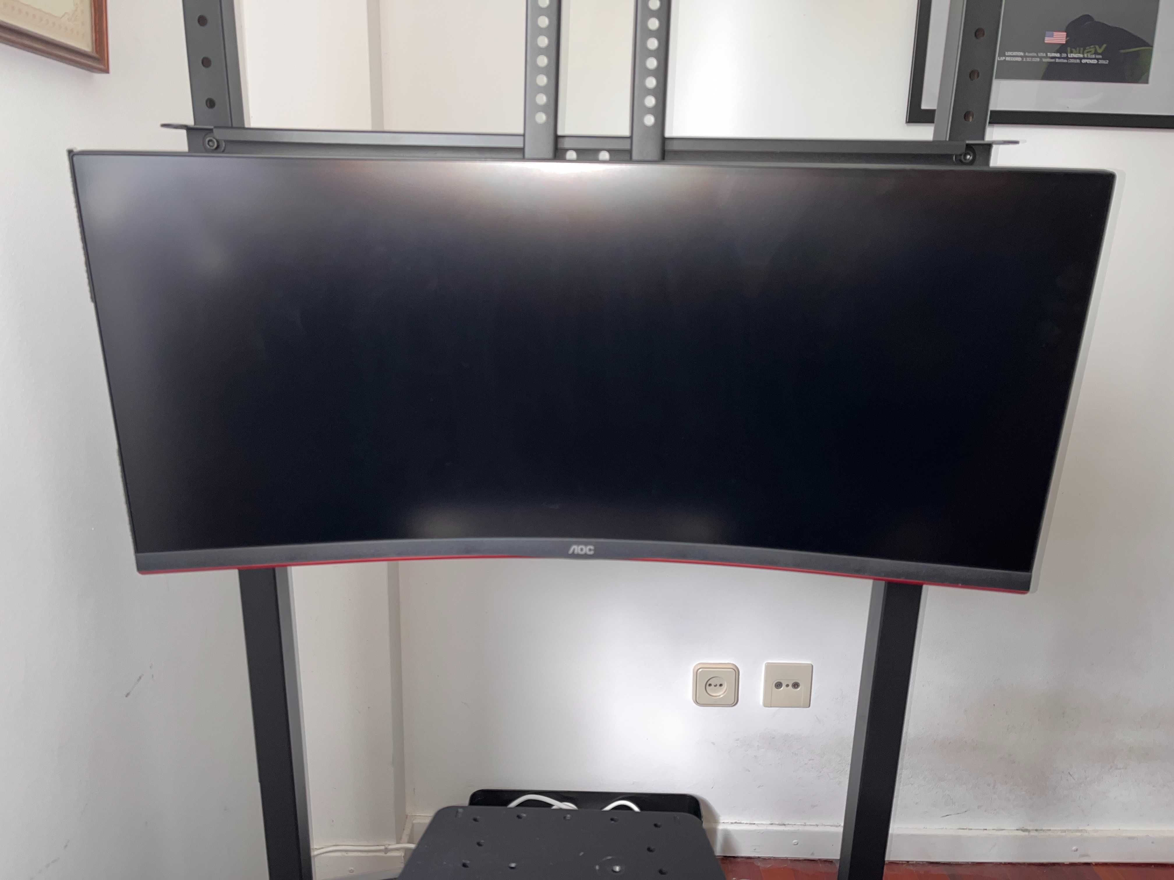 Cockpit Playseat Trophy + Suporte MonItor + AOC 34" Ultrawide Curvo
