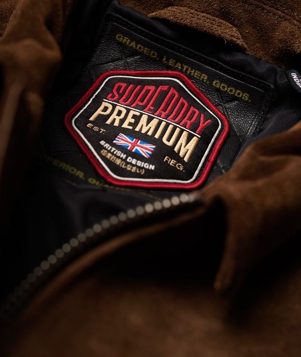 Чоловіча преміальна замшева куртка superdry curtis