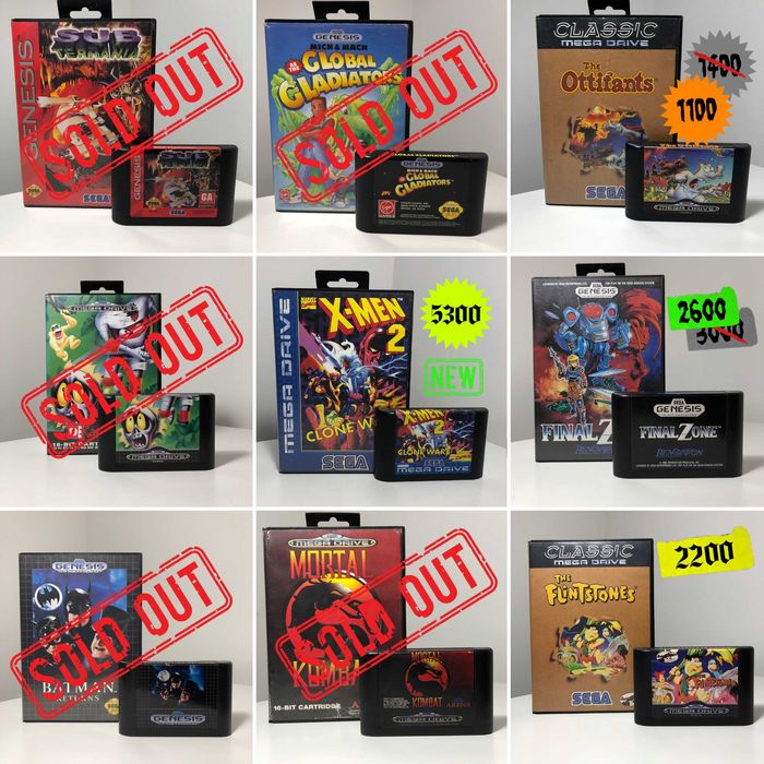 Sega Mega Drive Genesis Картриджи Игры Оригинал