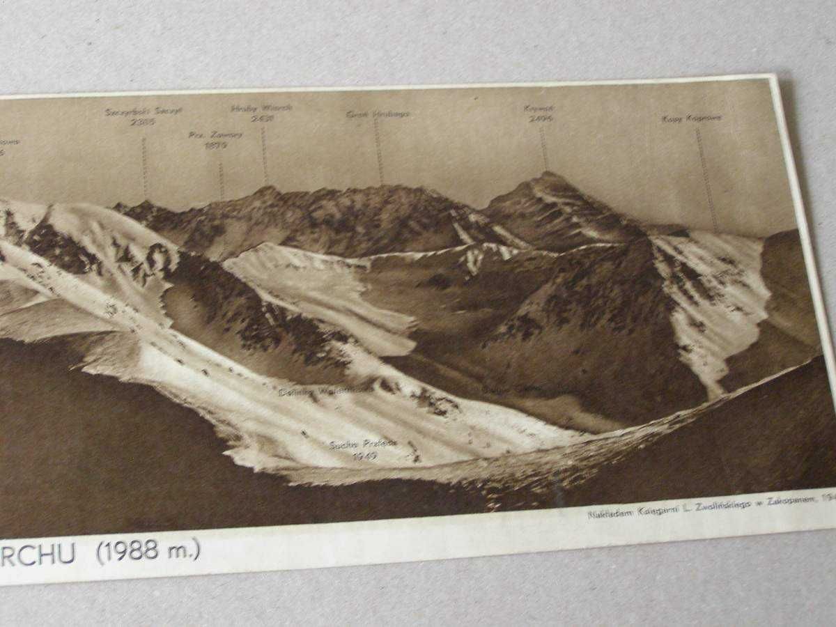 TATRY - panorama z Kasprowego Wierchu -L.Zwoliński 1947r.