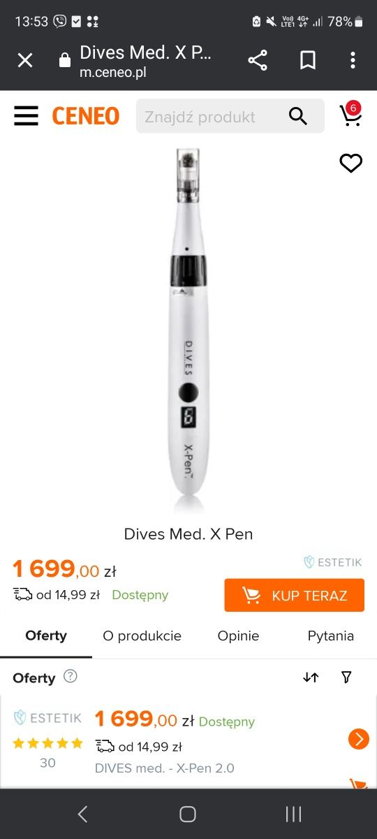 DIVES med. - X-Pen urządzenie do mezoterapii mikroigłowej