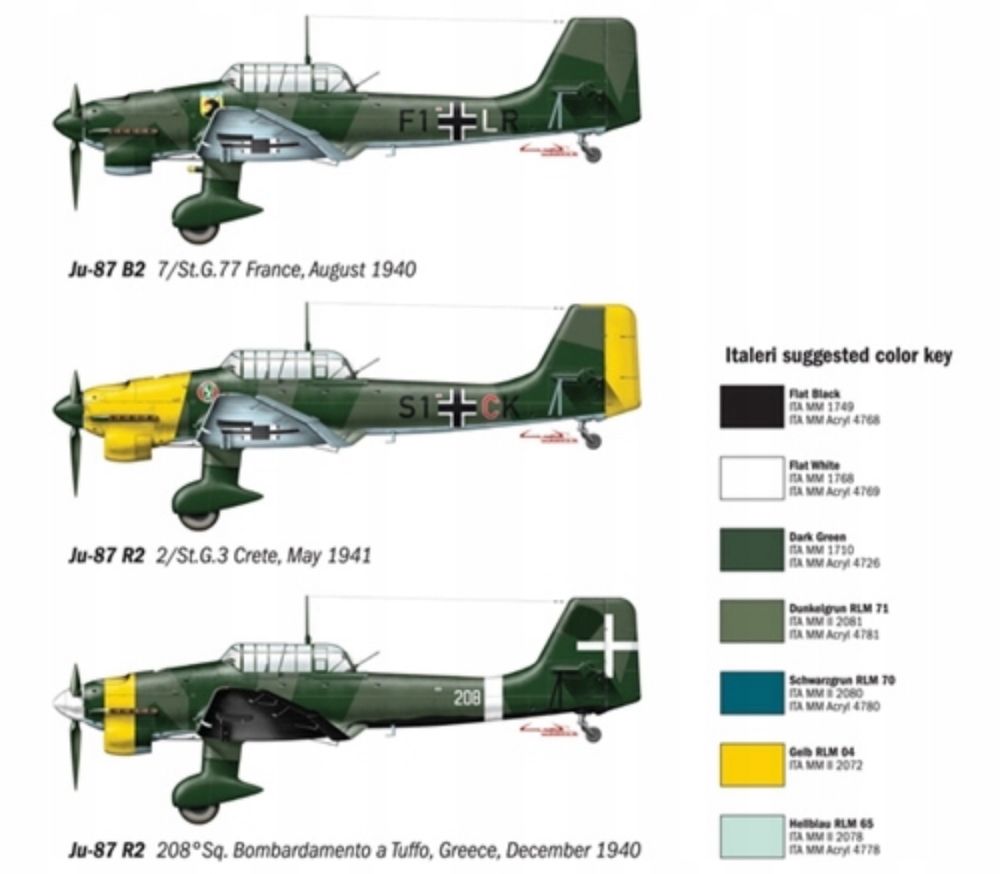 Italeri 1292 model 1/72 samolot Ju-87 B2/R2 Stuka
