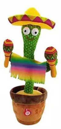 śpiewający tańczący kaktus zabawka powtarza słowa + led