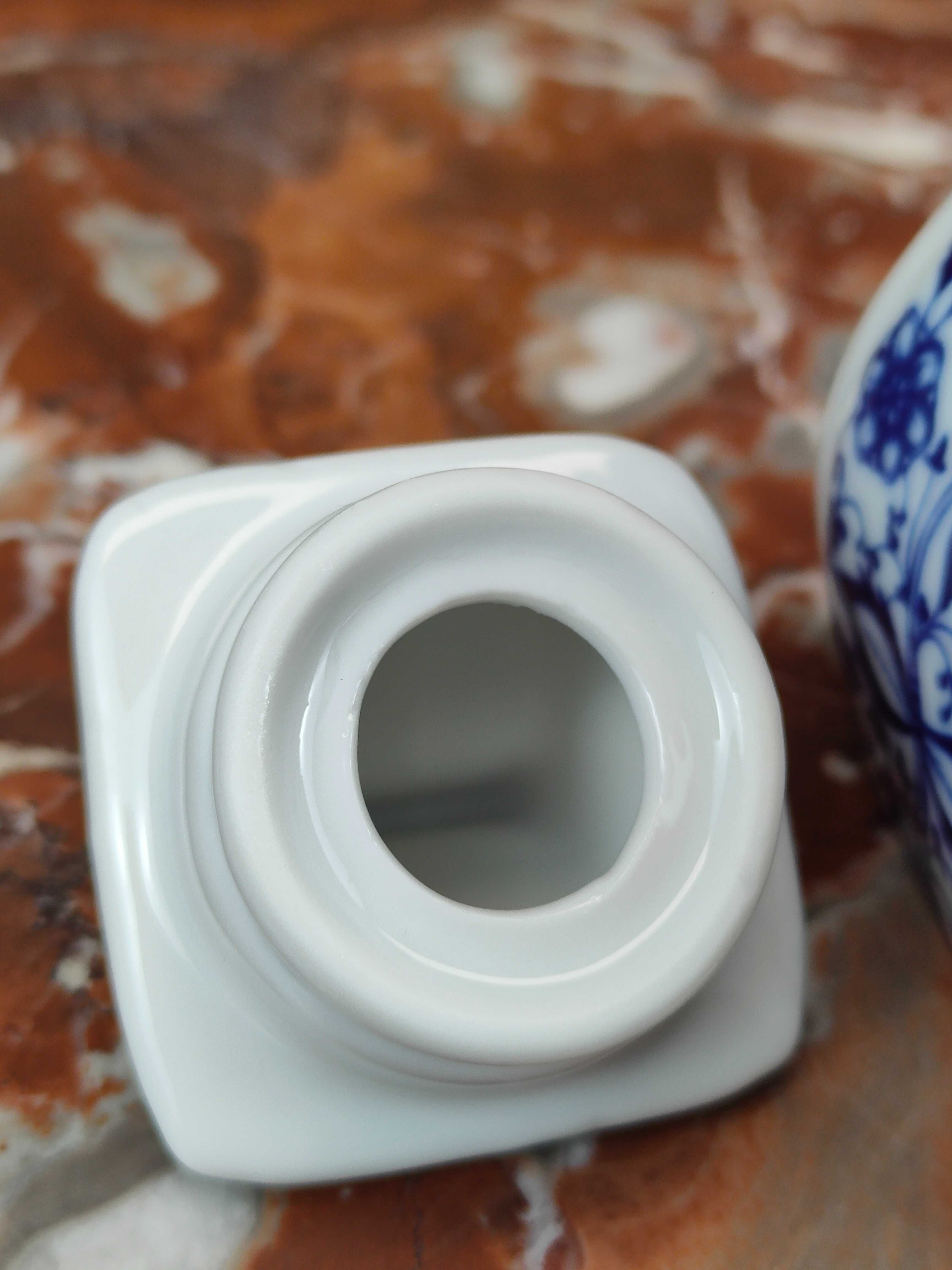 Mały porcelanowy pojemnik - Thymian - Wzór cebulowy - 130ml - Inglasur