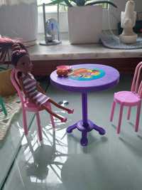 Mebelki dla lalki stolik krzesła