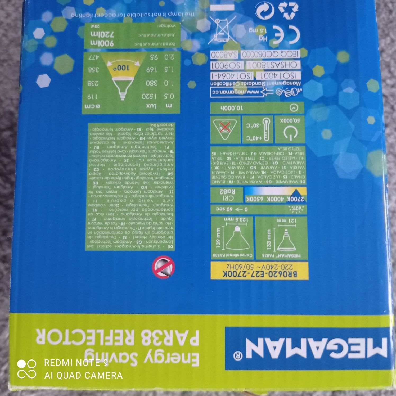 MEGAMAN żarówka Energy Saving PAR 38