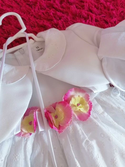 Sukienka do chrztu + dodatki, rozmiar 62