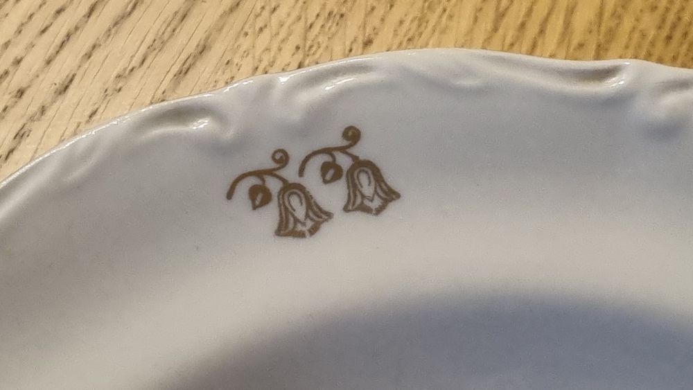 Talerz głęboki - porcelana Tułowice - dzwonki, PRL