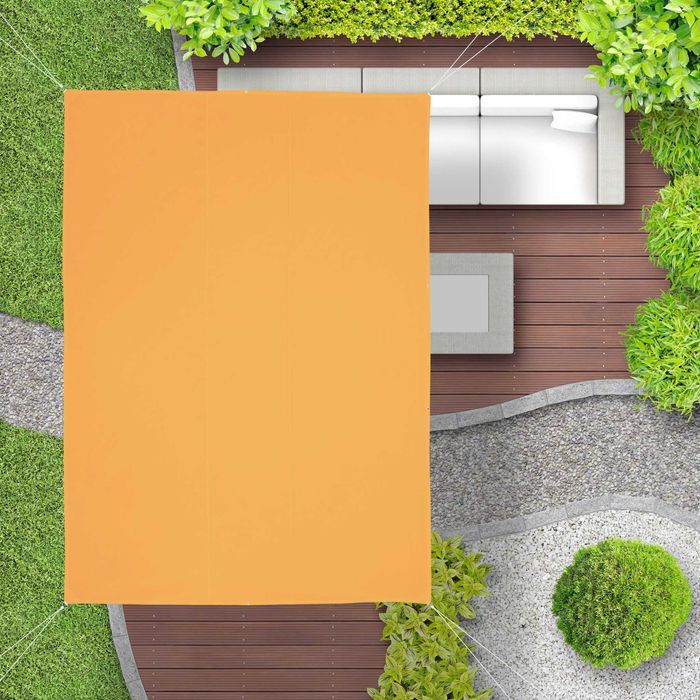 Żagiel słoneczny prostokątny żółty 2x4m Relaxdays