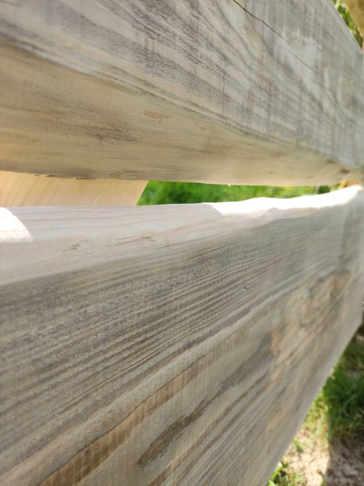 Rustykalna furtka ogrodowa, ręczna robota, lite drewno