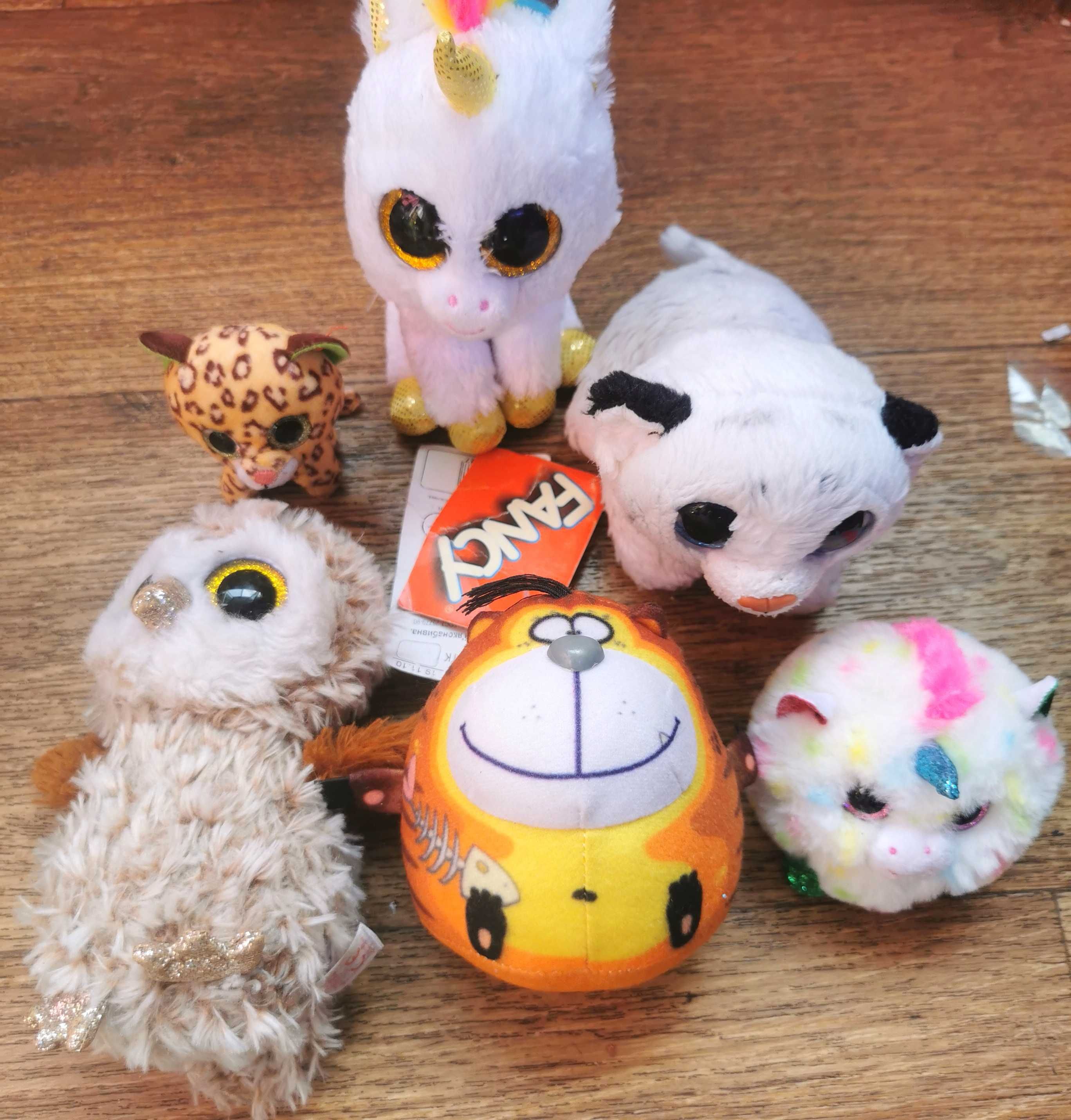 Мягкая игрушка сова кот тигр Единорог собака