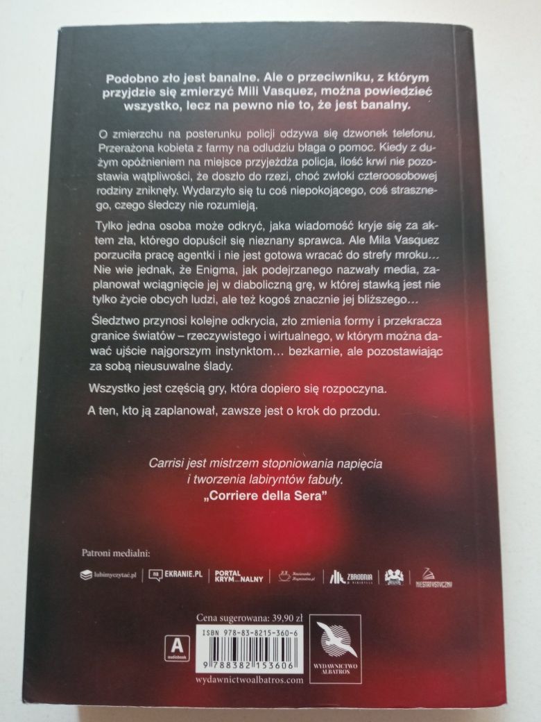 Książka kryminał ,,Gra zaklinacza,, Donato Carrisi bardzo dobry stan
