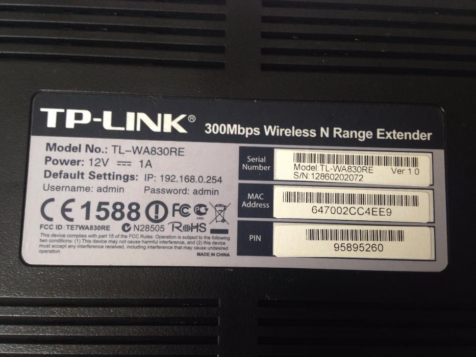 Repetidor wireless TP-LINK TL-WA830RE 300Mps- A funcionar a 100%