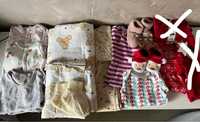 Paczka wyprawka nowych ubranek niemowlęcych dla dziewczynki
