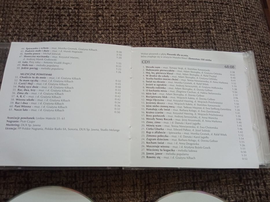 Płyty CD  dla dzieci 2 sztuki