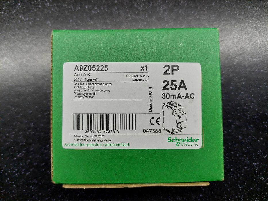 Wyłącznik różnicowoprądowy K60 IDK-25-2-30-AC 25A 2-bie 30mA typ AC