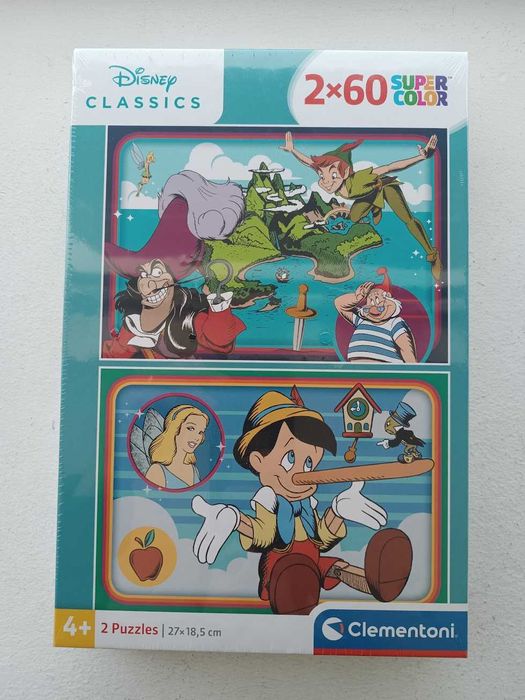 Puzzle Clementoni Disney Classics Peter Pan & Pinocchio  2x60 peças