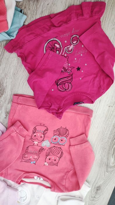 Ubranka dla dziewczynki bluzki bluzy spodenki 62-68