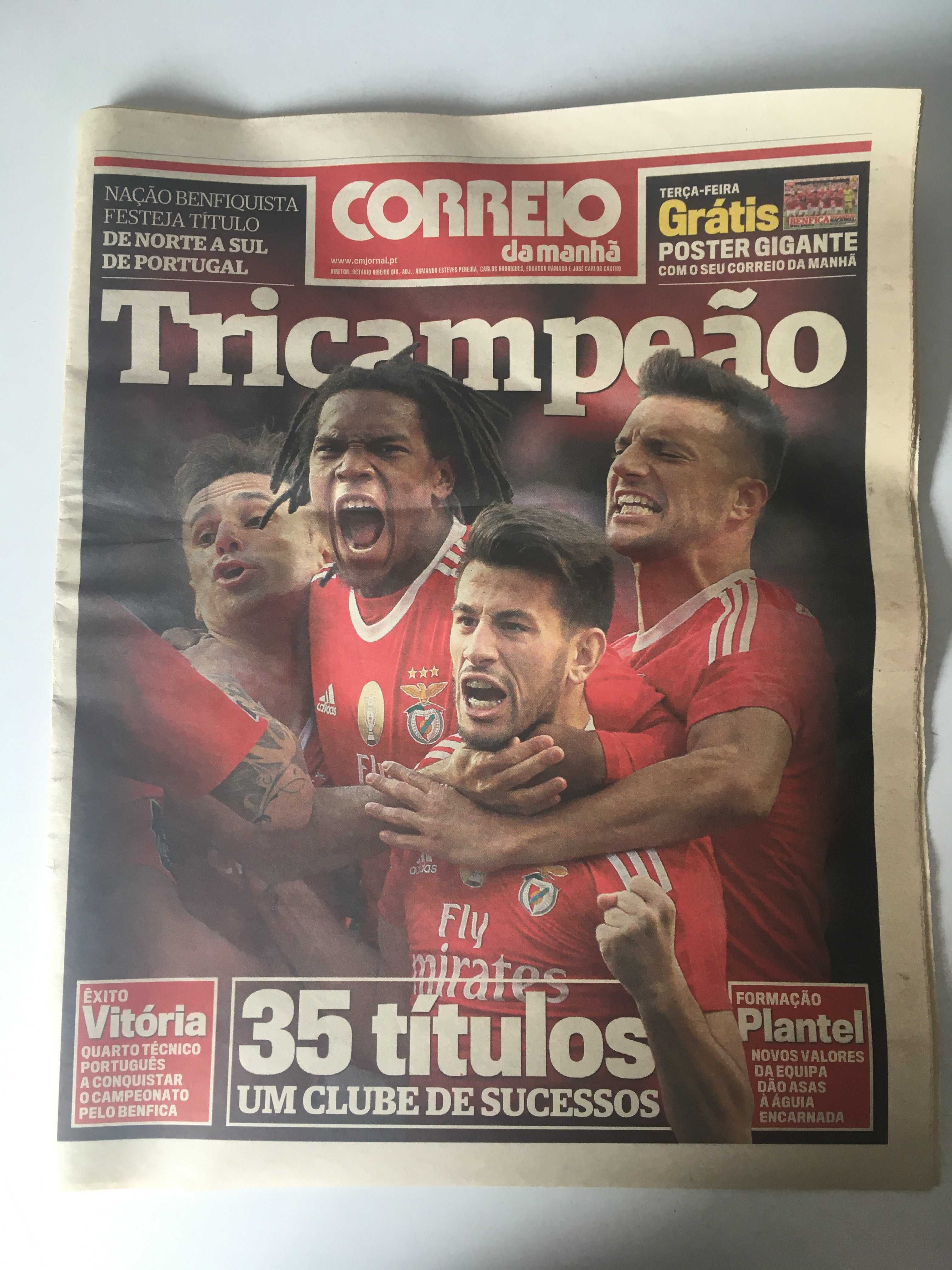 Jornal 'Correio de Manhã' - Tricampeão