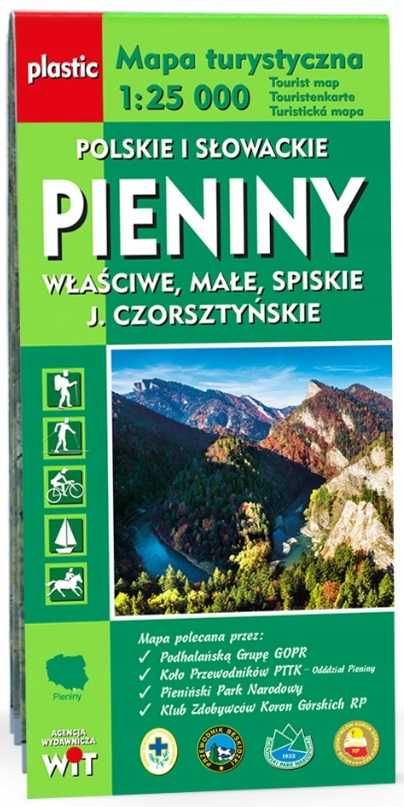 PIENINY MAPA turystyczna laminowana WIT 1:25 000