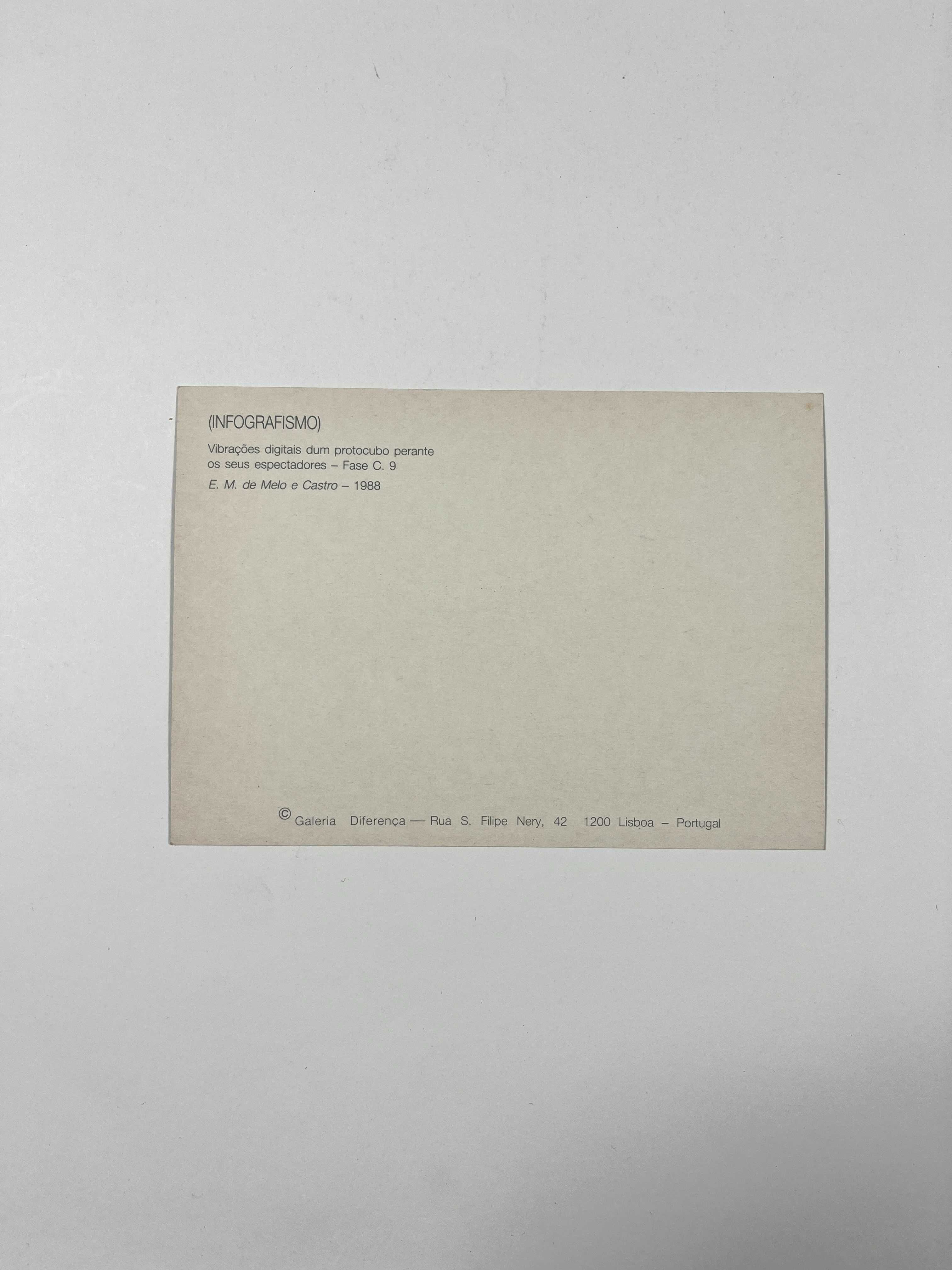 Postal E.M. de Melo e Castro 1988 Galeria Diferença