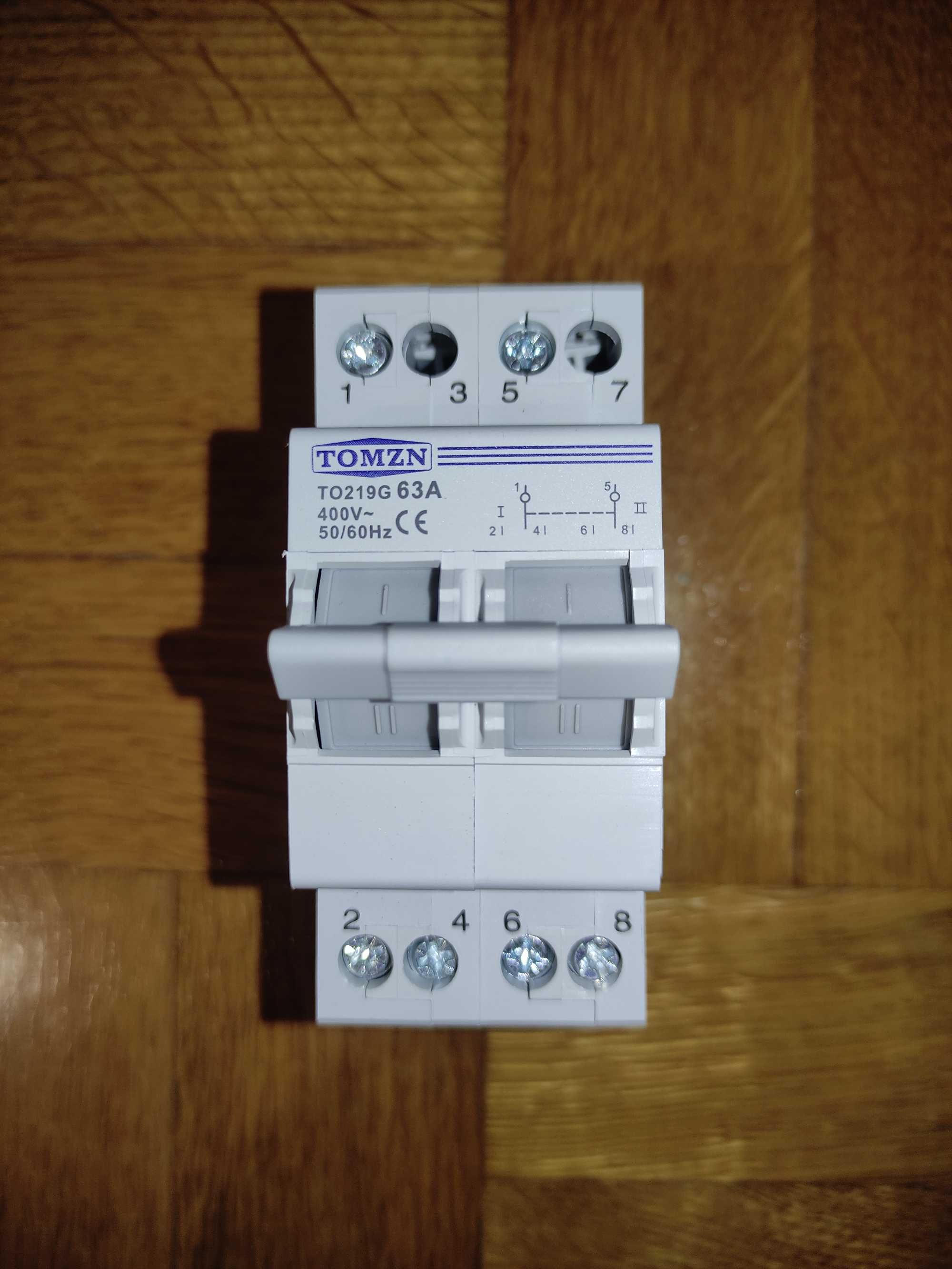 Трёхпозиционный переключатель Tomzn 1Р,2P,3Р,4Р 40А,63A(автомат ввода)