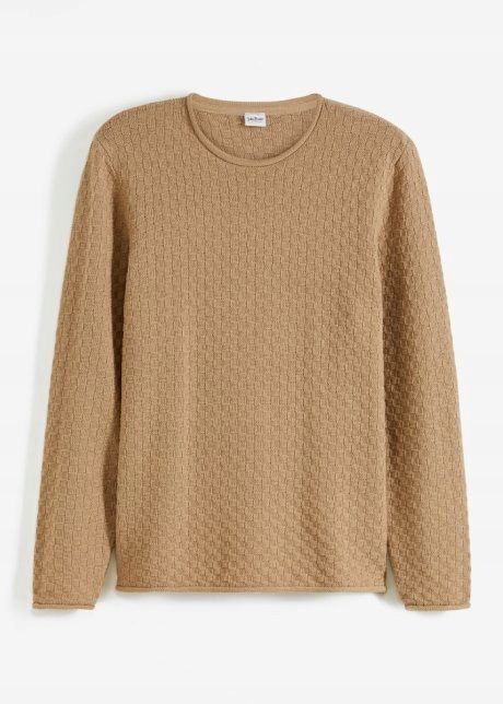 B.P.C męski sweter beżowy strukturalny r.XL