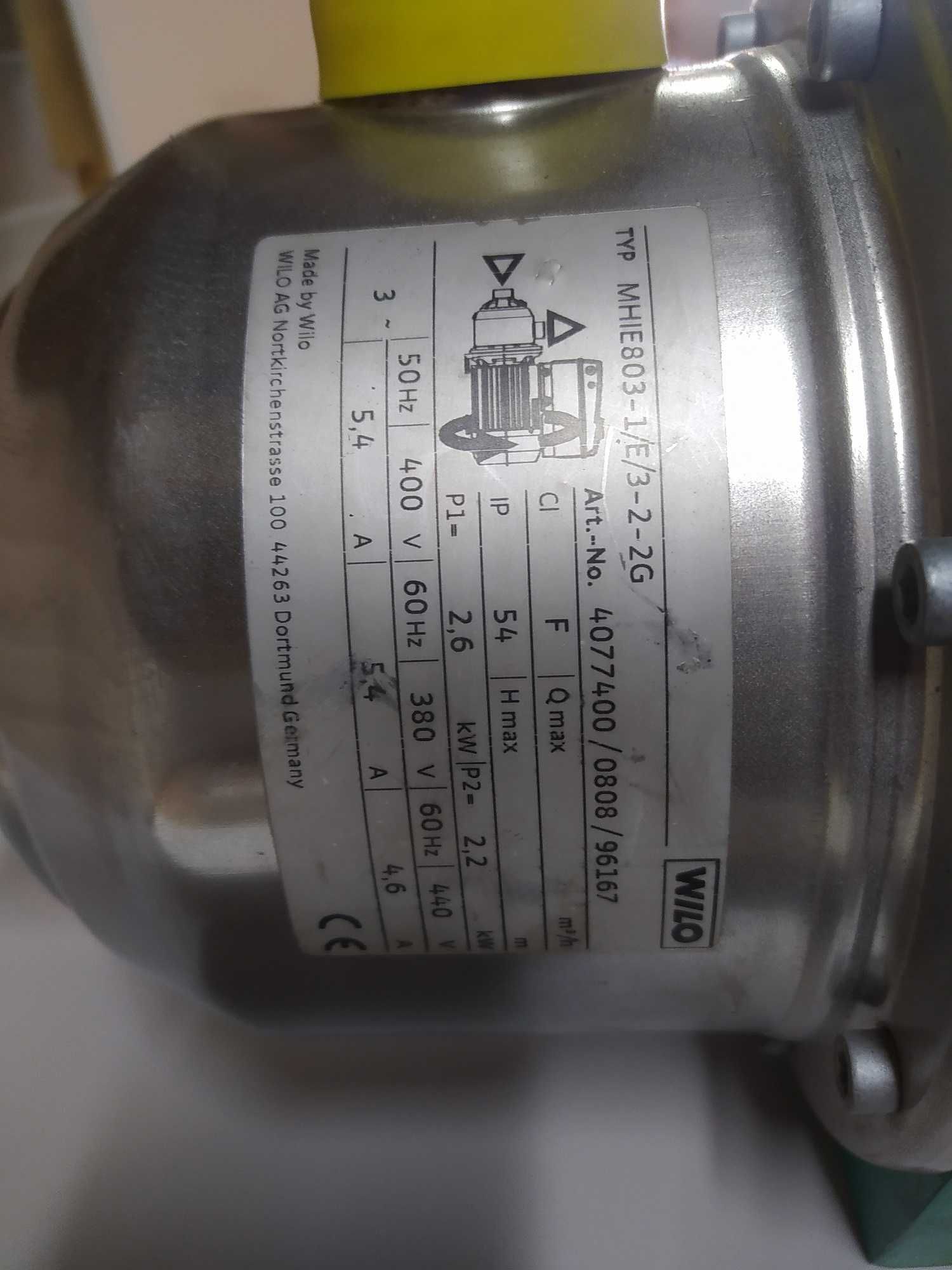Pompa hydroforowa 2.2 Kw WILO MHIE803-1 z falownikiem