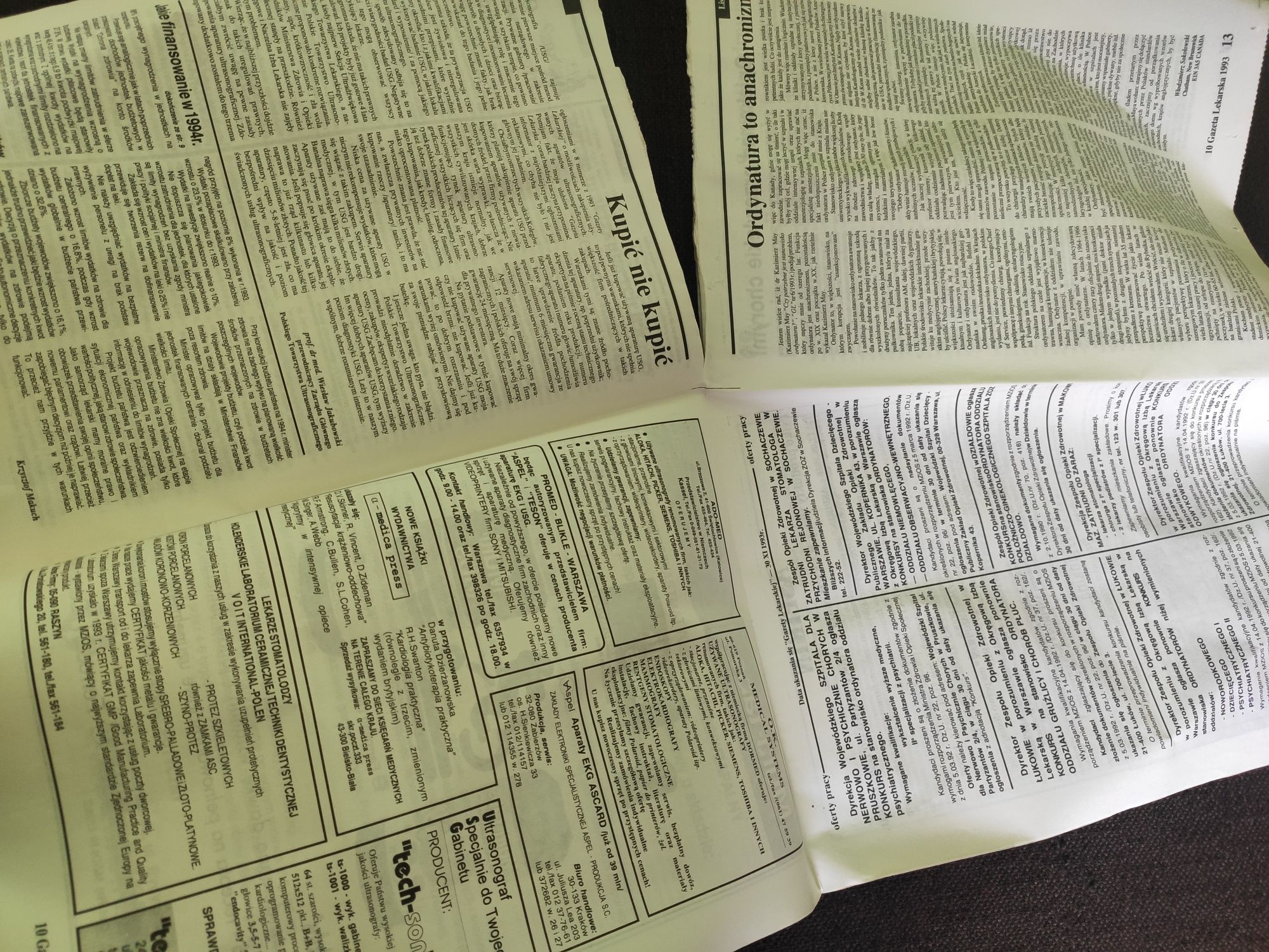 Gazeta Lekarska listopad 1993 r. dla kolekcjonerów