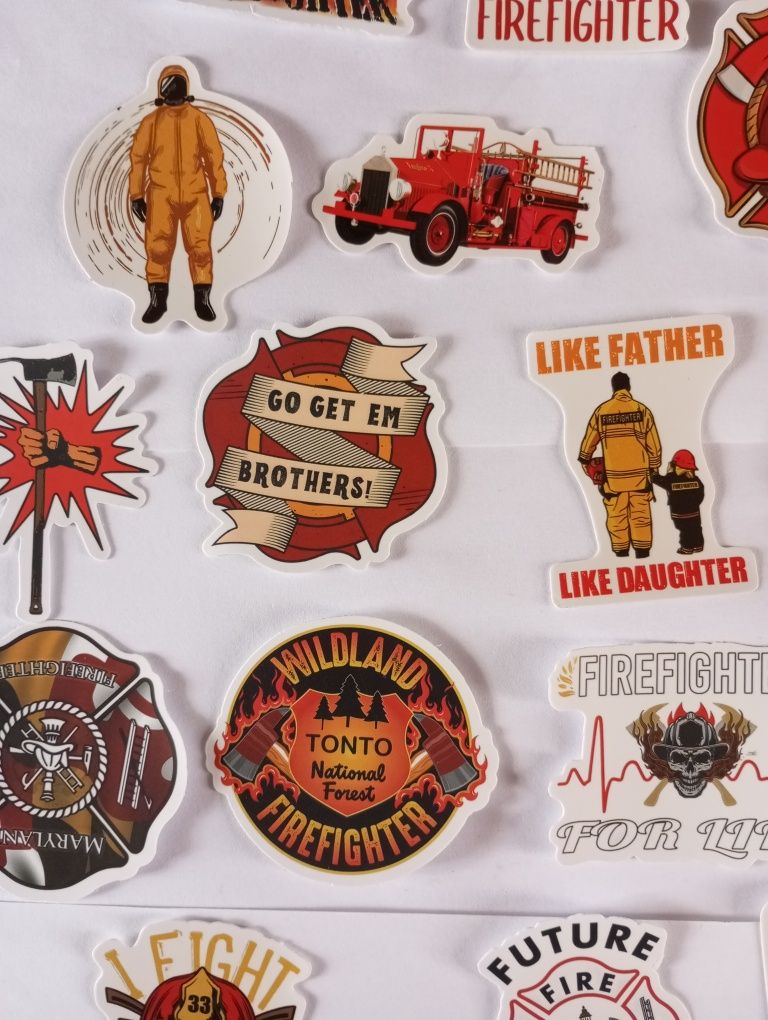 25 autocolantes de bombeiros