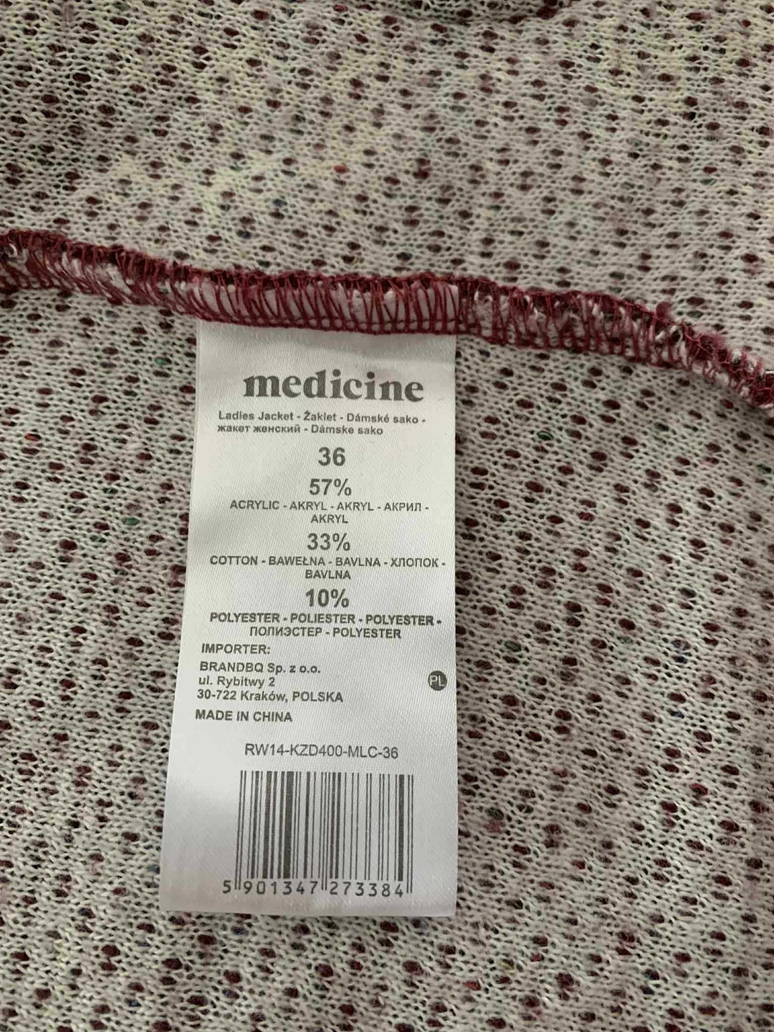 Marynarka dzianinowa bez guzików Medicine