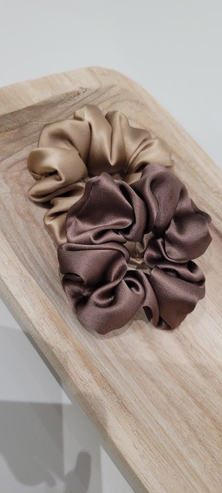 Jedwabne gumki, silk scrunchie, gumka do włosów